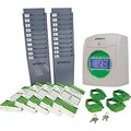Acroprint uPunch Electronic Time Clock w/ 250 Time Cards, 4 Ribbons, 4 Keys & 2 Racks, White & Green UB1000